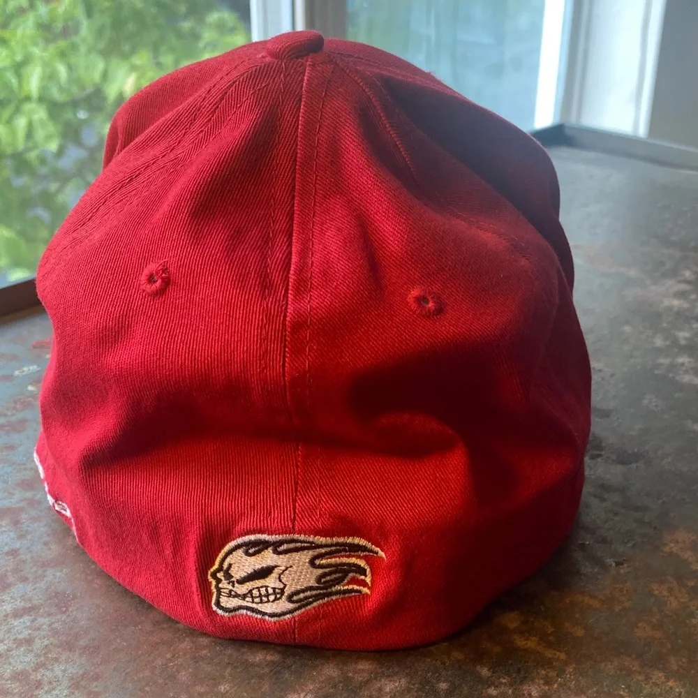 No Fear Mastercraft Red FlexFit Ball Cap with Bold Embroidery Logo. Size L/XL - Picture 3 of 10